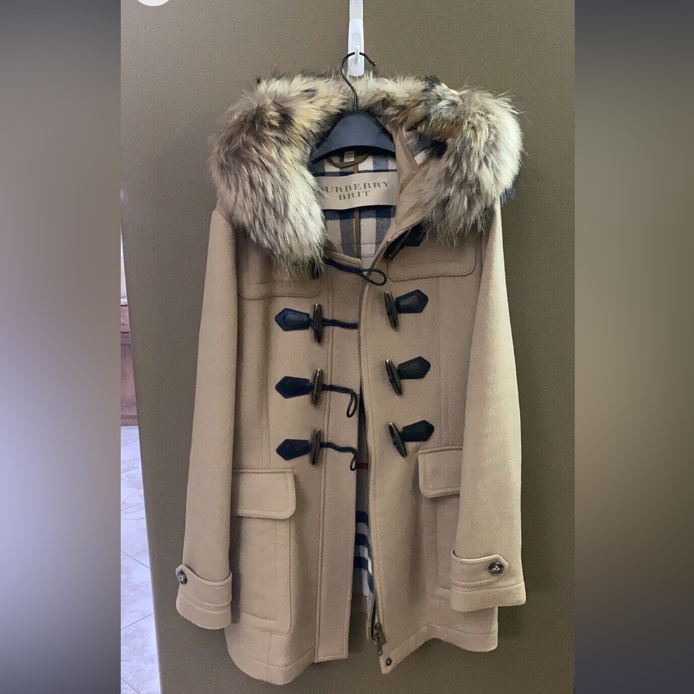 Burberry Wool Blend Duffle Coat Winter Jacket